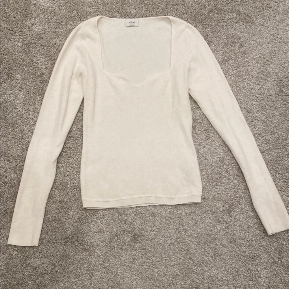 Wilfred Cream Long Sleeve Sweater